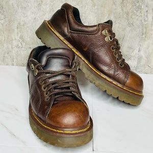 Vintage Dr Martens Y2K 8312 Oxford Low Boot Women 8 Brown Leather England